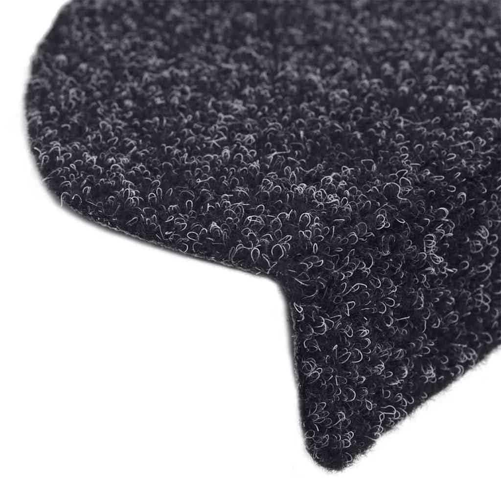 Lot de 20 tapis d'escalier autocollants - 65 x 21 x 4 cm - Noir - Semi-circulaires - Antidérapant - Avec protection contre les marches et les rayures - Pour escalier en bois, escalier en