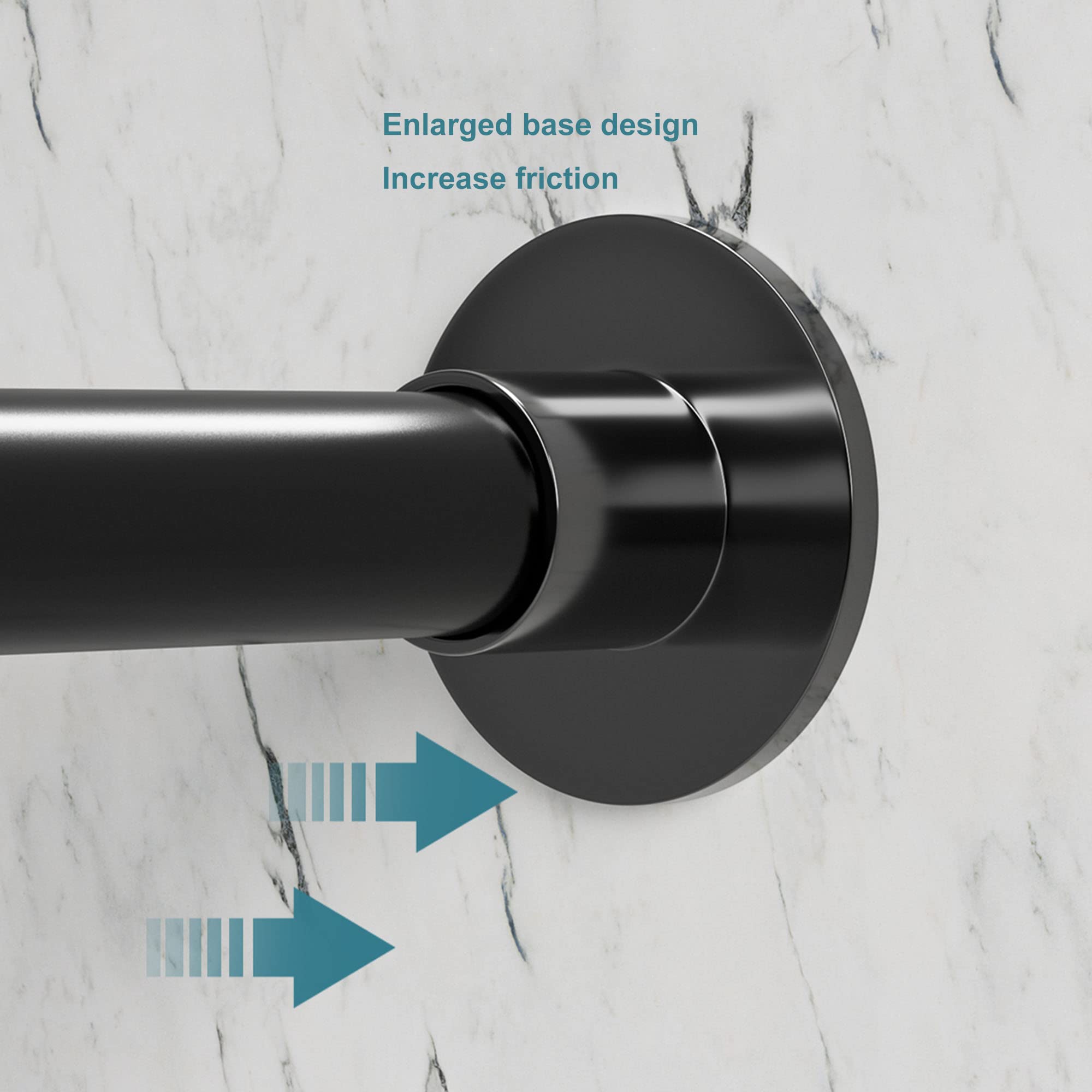 Barra de ducha extensible de acero inoxidable, sin taladro, barra de ducha ajustable para baño y bañera, ideal para decoración del hogar y regalos