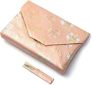 大きい 数寄屋袋 大寸 正絹 菓子楊枝セット 亀甲に桜の丸 ピンク