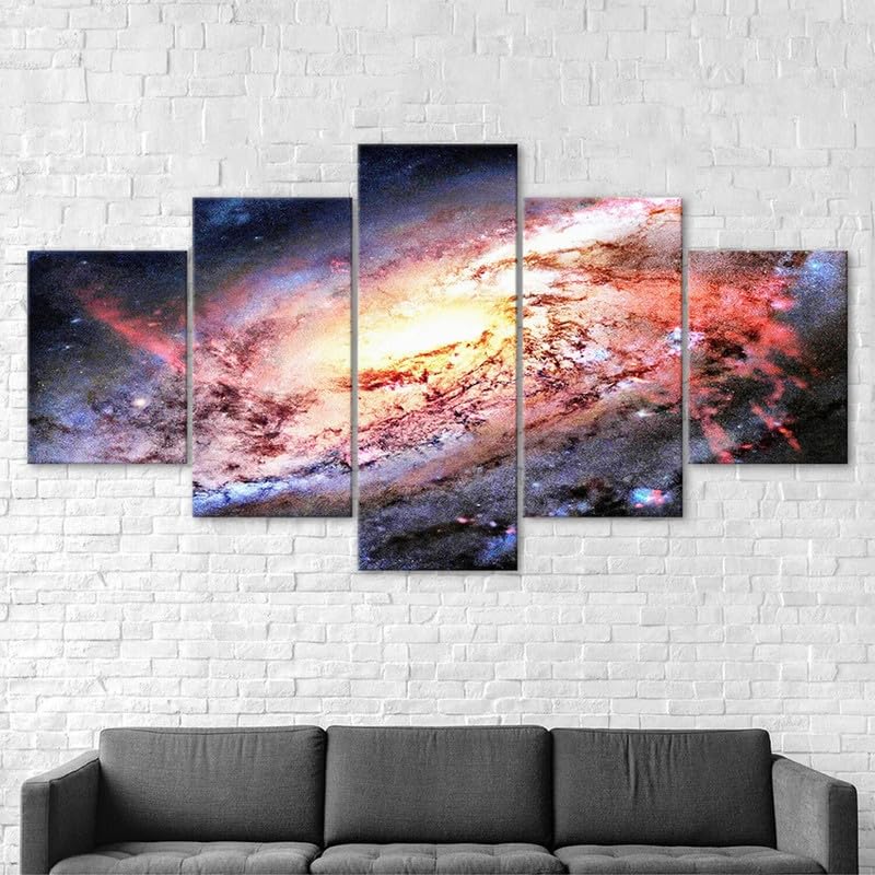 5 piezas de arte de pared Universo Espacio Galaxia Nebulosa impresión de lienzo de pared arte pintura,impresión en lienzo 5 piezas cuadro sobre lienzo,cuadro en lienzo impresión de 5 piezas 150x80cm