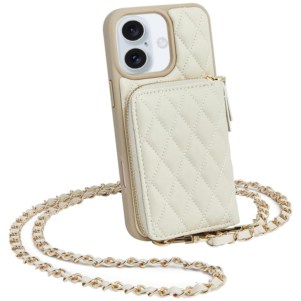 Coque LAMEEKU Pour IPhone 16 Pro Porte-cartes + Béquille - Noir