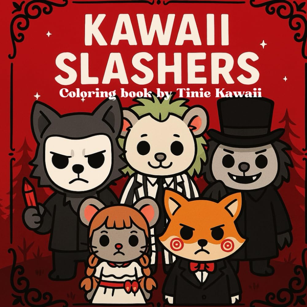 Kawaii Slashers: 30 cute horror icons to color (Tinie Kawaii Collection)