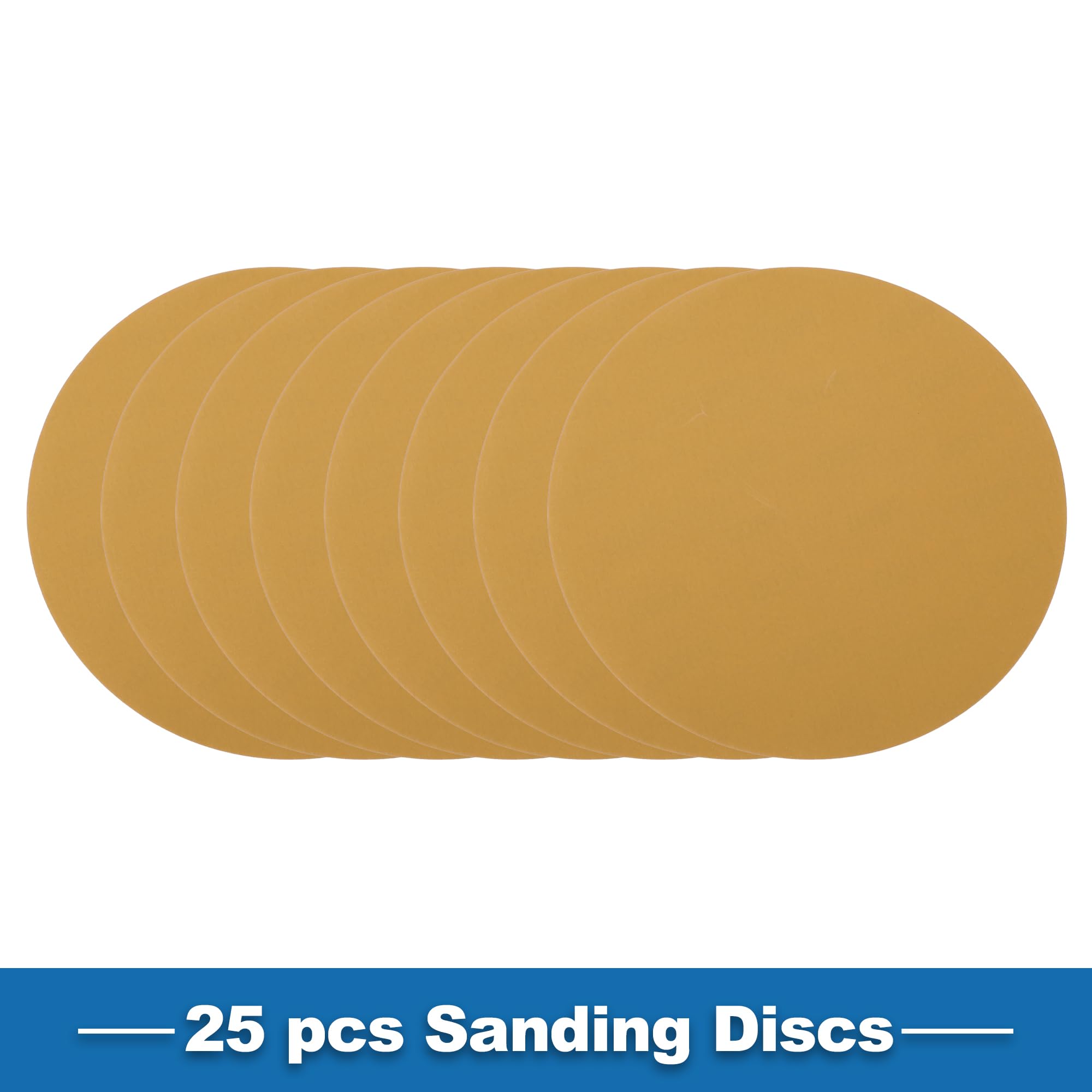 A ABSOPRO Sanding Discs 9 Inch 600 Grit Round Hook and Loop Sandpaper Kraft Paper Yellow 25 Pcs, 225mm/9" - Image 3