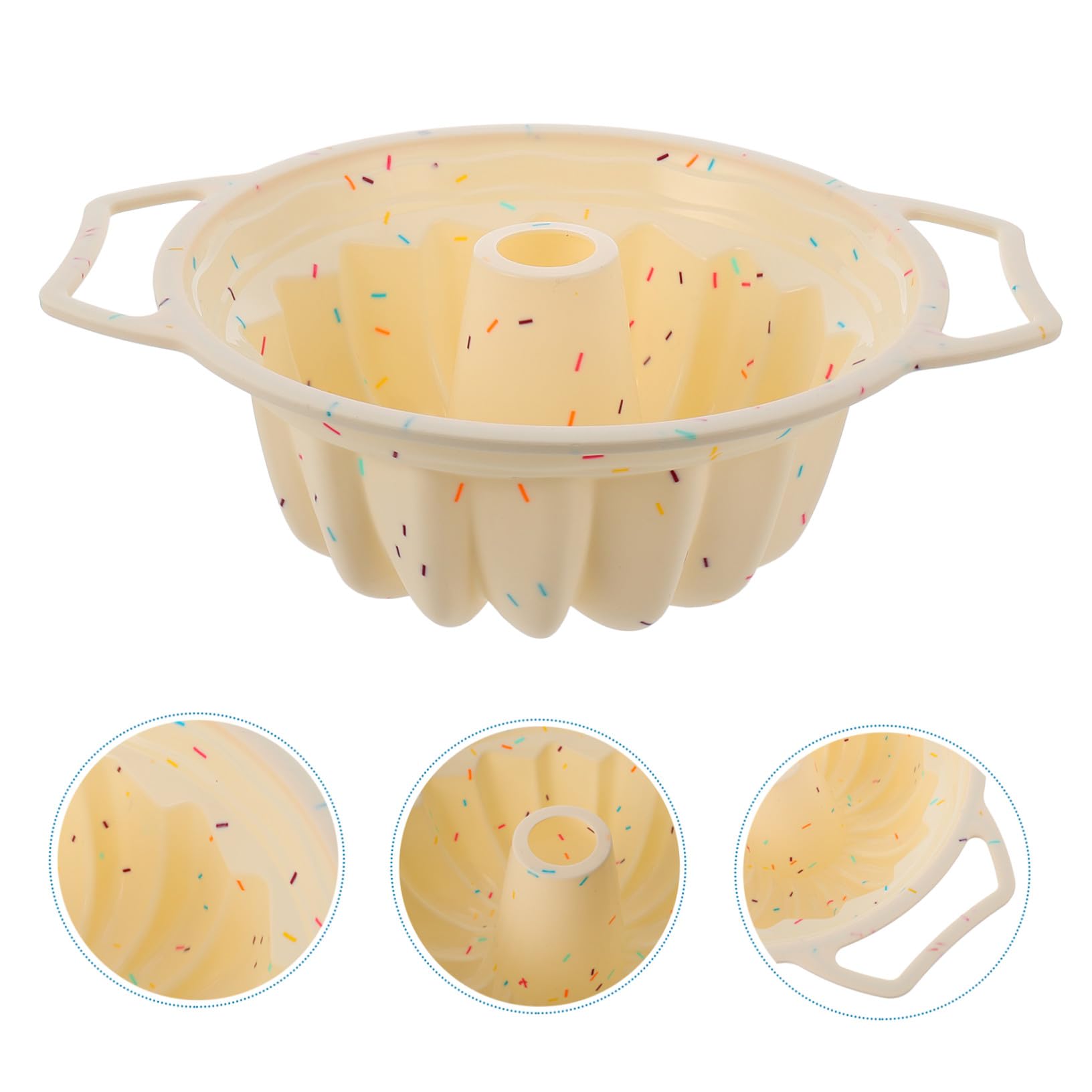 Gatuida Stampo per Torta Rotondo e Facile da Usare Antiaderente in Silicone e Metallo per Dolci e Biscotti, Adatto Sia per Forno Domestico che Professionale
