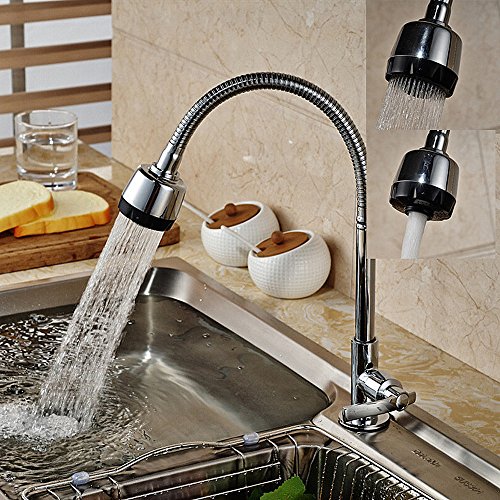 Antfees Kitchen 360° Rotatable Sink Tap Faucet Swivel Aerator Single Cold Water Flexible Bendable With Sprayer #TOP5