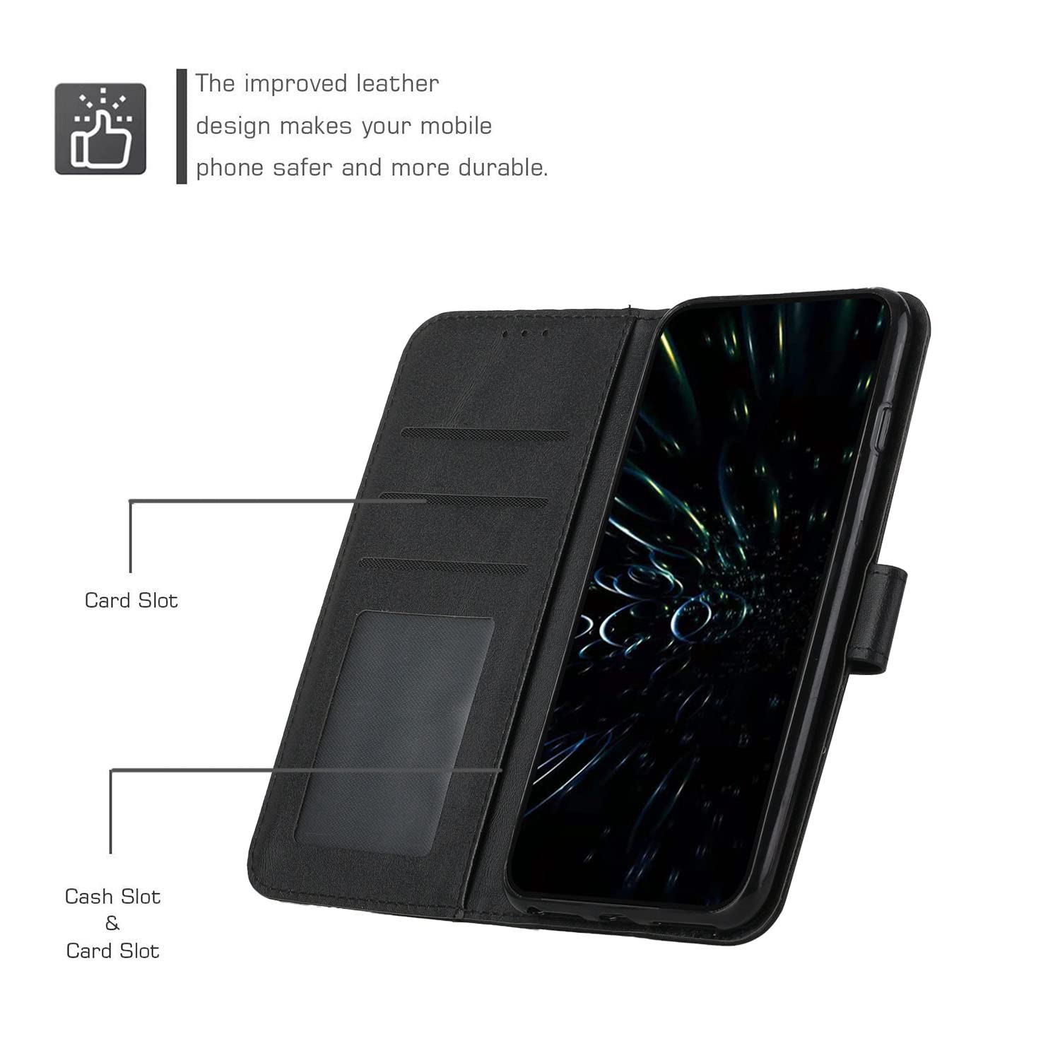 Leder-Hülle Für Xiaomi Redmi Note 12S – Mit Kar Produktbild-Vorschau 4