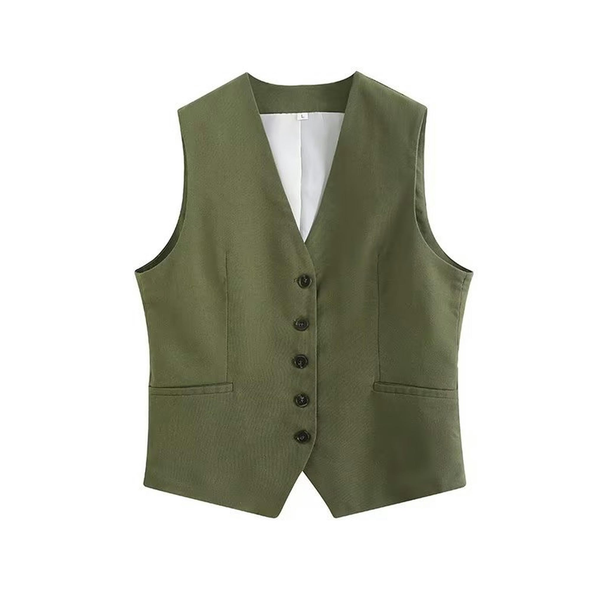 Ensemble gilet décontracté d'été en lin mélangé, gilet ample + short, costume blanc pour femme, A0-XL