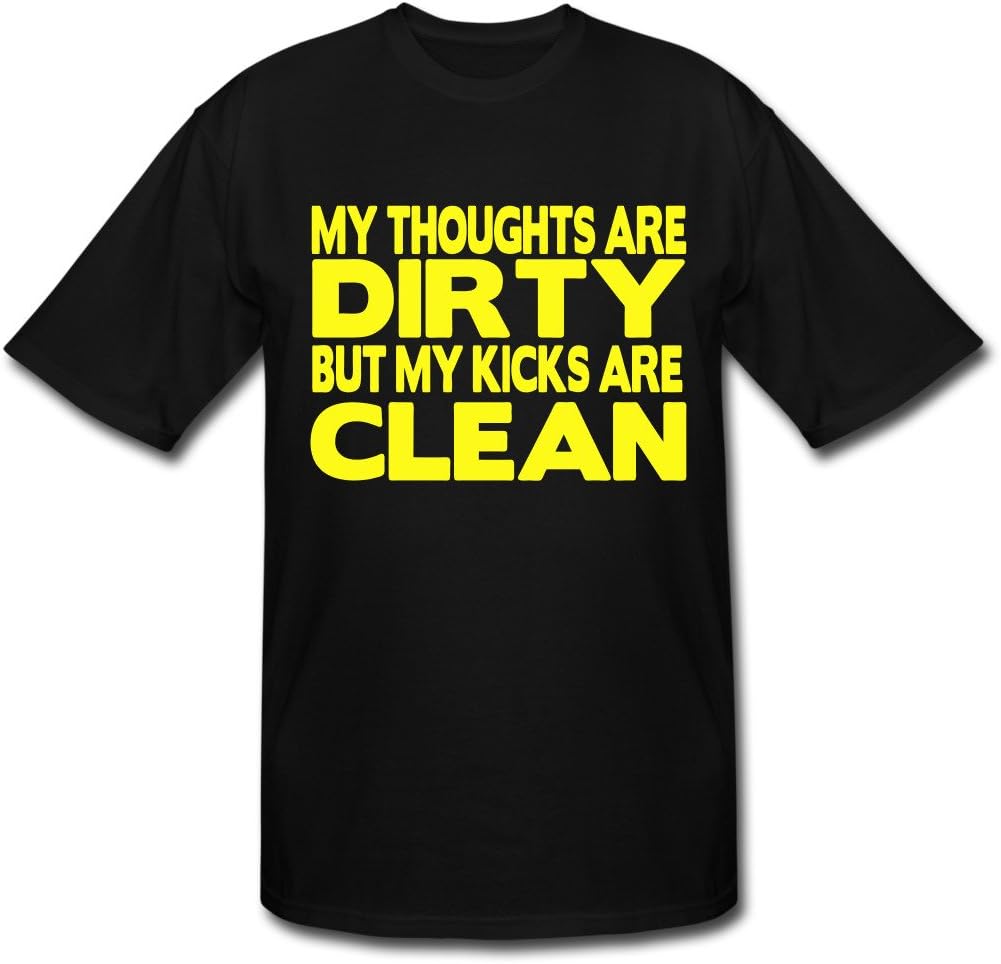 Custom Vihcion Men's My Kicks Are Clean T-Shirts Black XXL