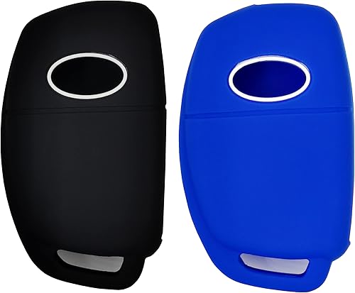 Miniatura 2 de Funda de goma de silicona para llavero compatible con Hyundai Santa Fe Sport Sonata Tucson 2013-2019 (adecuada para botones conabatibleplegable)