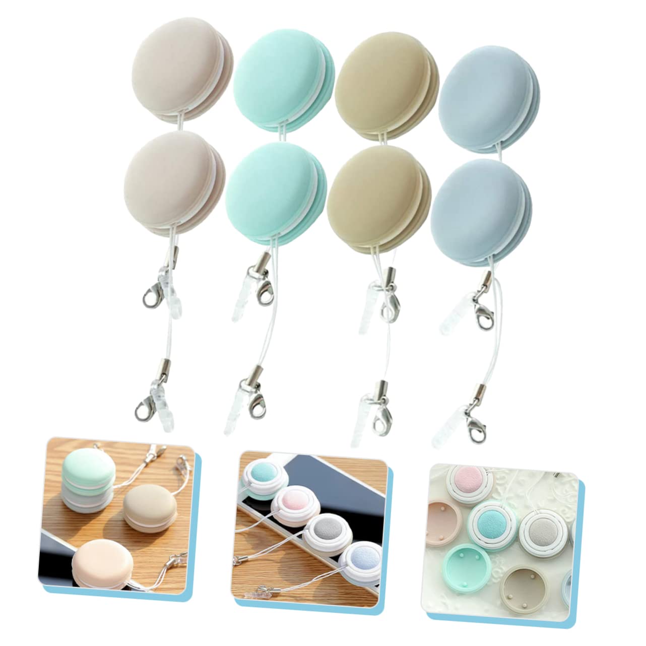 32 Pièces Essuie-glace De Téléphone Lingettes Nettoyantes Pour Écran Tampon De Nettoyage D'écran Lingettes Nettoyantes Pour Lunettes Touche Macaron L'ordinateur Pp+silicone