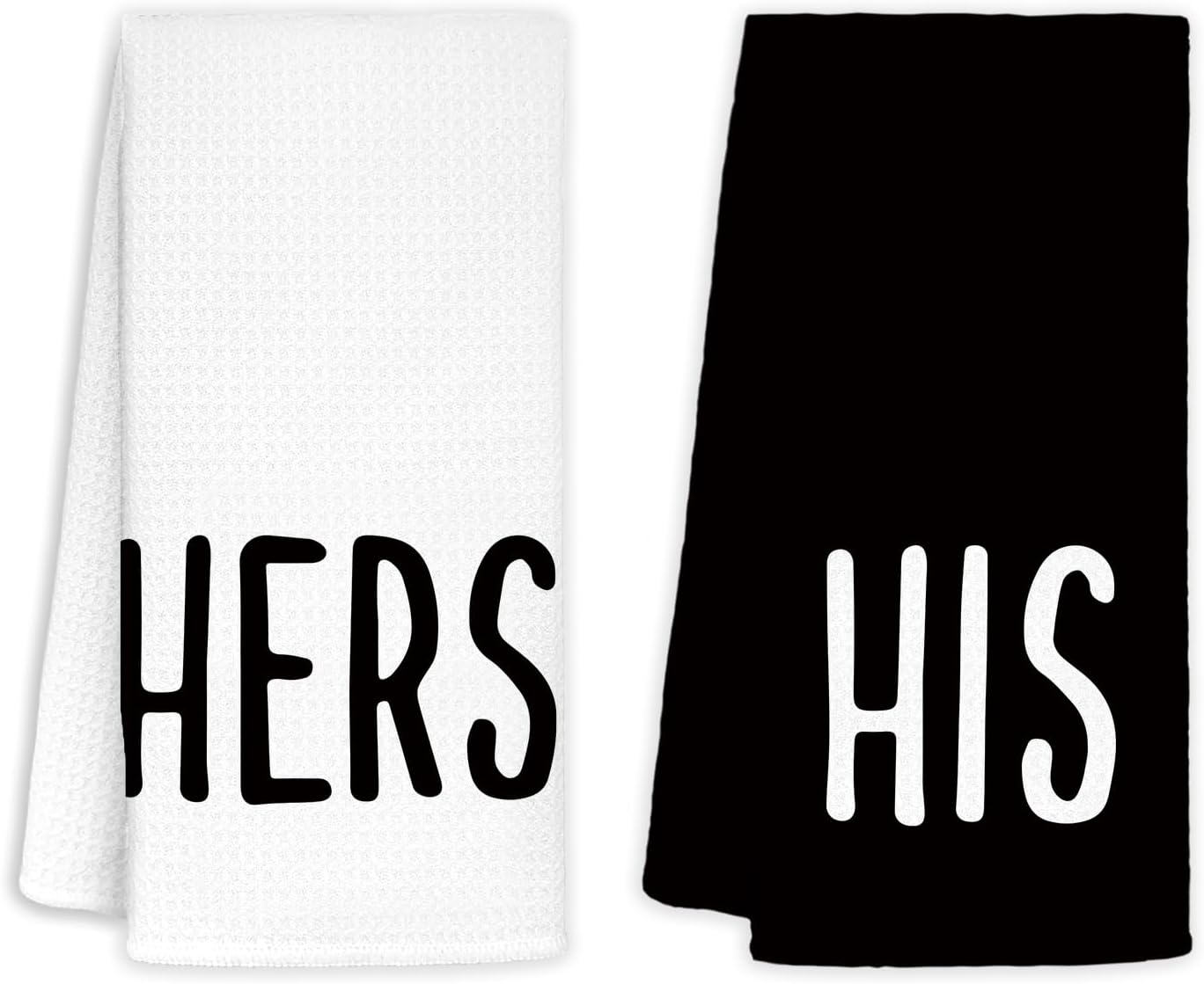 His and Hers Towels Set of 2 - His and Hers Gifts, Wedding Engagement Gifts for Couples 2024 Bride and Groom, Newlyweds Gifts for Couples, Honeymoon Gifts, Just Married Gifts, 16x24 Inches