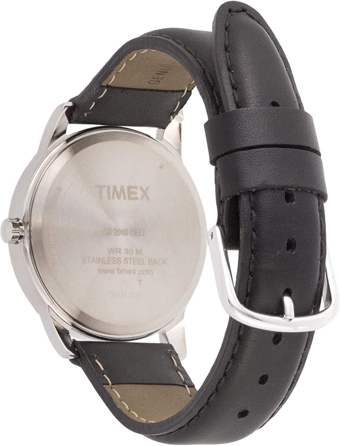 Timex Men's T205019J Easy Reader Black Leather Strap Watch