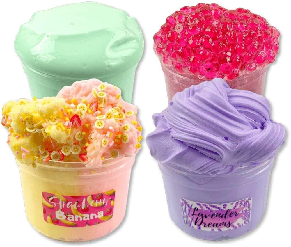 Dope Slimes - Cloud Butter Fishbowl Slime Multi Pack! (4 x 5oz) - Handmade Slimes