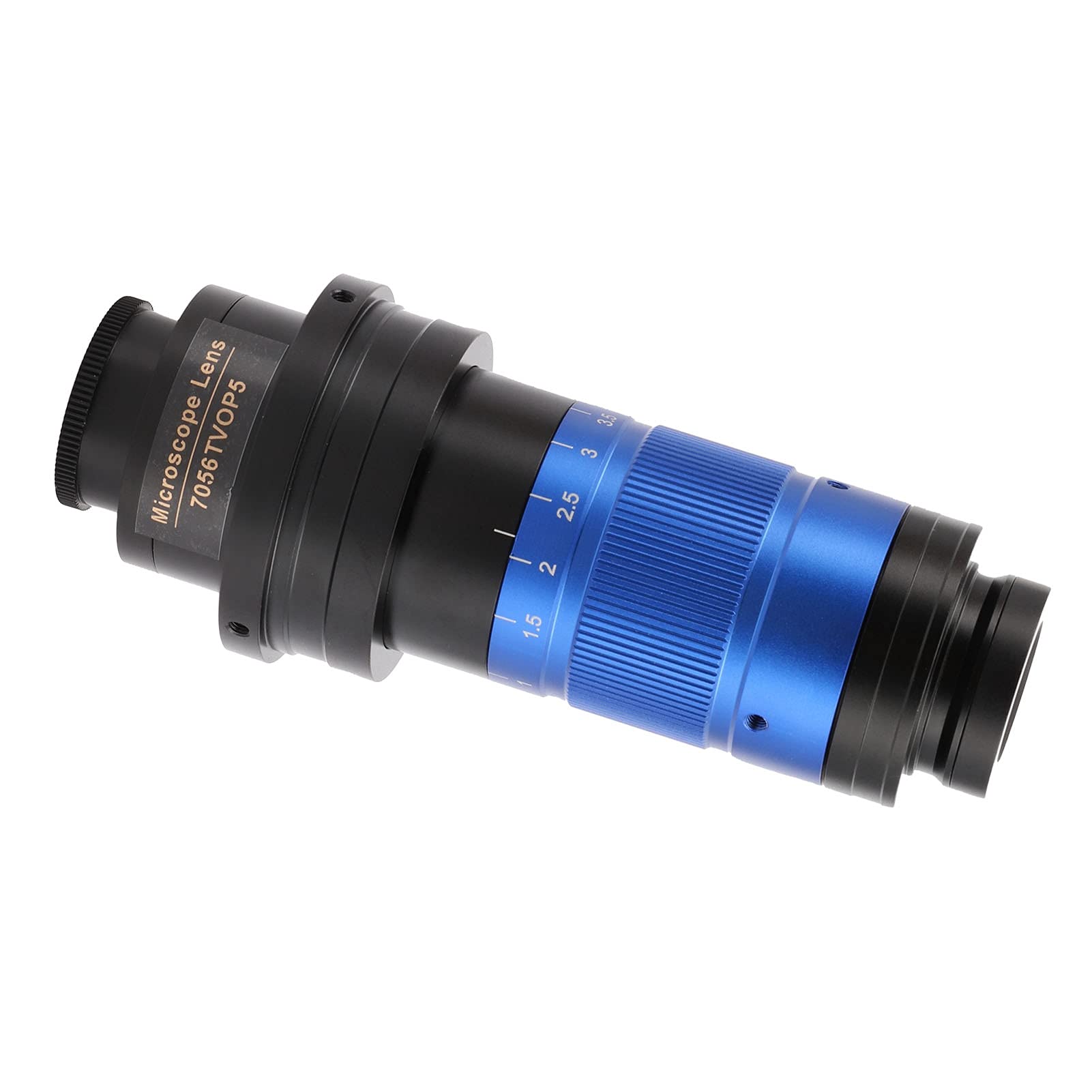 Lente de microscopio monocular Profesional KP7056TVOP5 Gran Aumento 32X255X Zoom Ajustable 0.7X5.6X Zoom Continuo Lente óptica Industrial para Laboratorio Ciencia Investiga