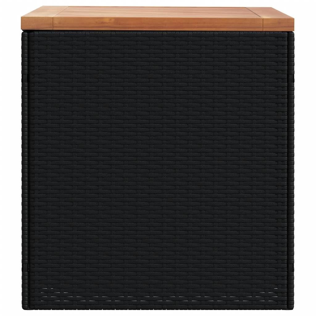 Cassapanca da Giardino, Cassapanca con Cuscino, Scatola da Giardino con Spazio di Stoccaggio, Scatola per Cuscino/Portaoggetti, Armadietto Portaoggetti, Polyrattan, Legno di (110×50×54 cm)
