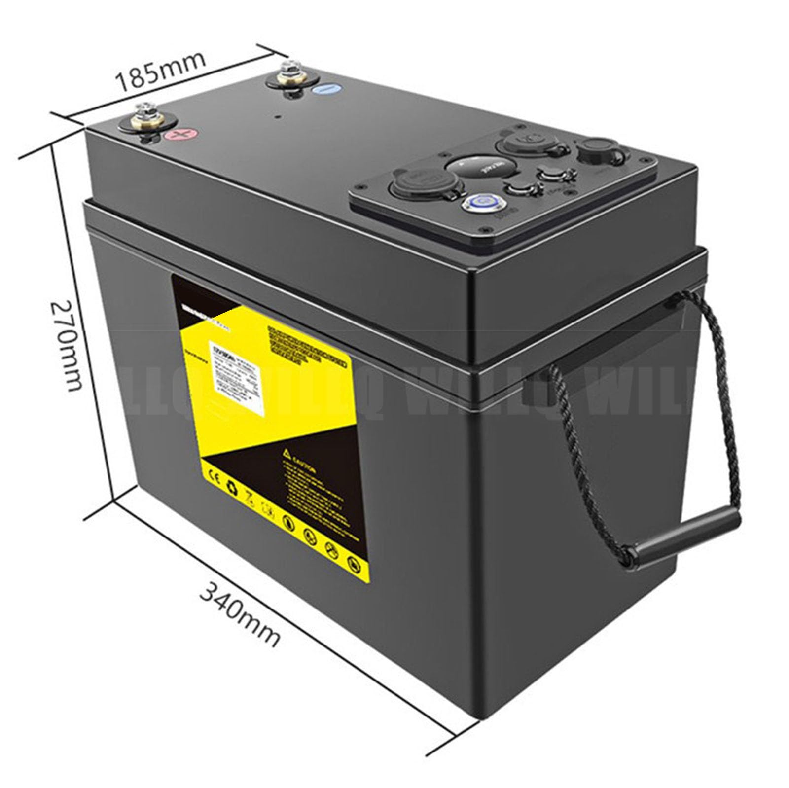 Batería Litio LiFePO4 12V 300AH con Pantalla energía y Cargador Integrado, BMS 100A Potencia máxima 3840W más 4000 ciclos para RV, Autocaravana energía Solar y Fuera de la Red