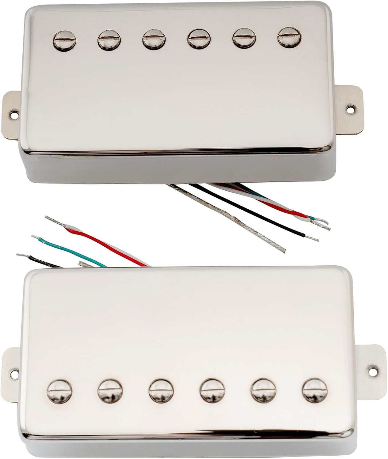 Artec VH59A Vintage Tone Covered Alnico 5 Magnet Humbucker Neck Bridge Pickups Set for LP Style Electric Guitar, Nickel