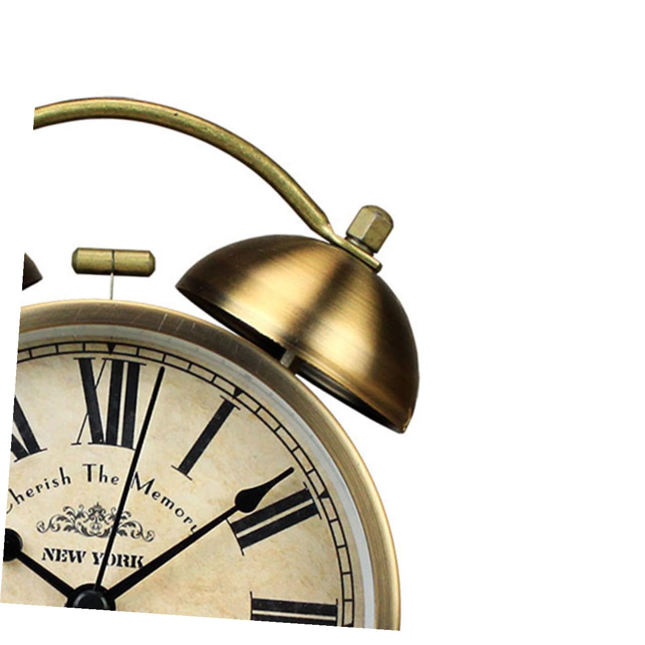 Didiseaon Reloj Despertador Redondo Retro Campana, Pequeño sin Pilas