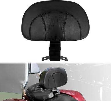 وسادة مسند ظهر للسائق قابلة للتعديل مع حقيبة أدوات مناسبة لـ Harley Touring Road King FLHR Street Glide FLHX Electra Glide FLHT Road Glide FLTR 2009-2025 خياطة سوداء
