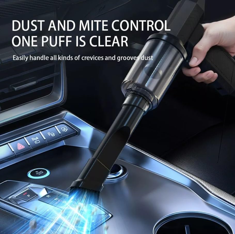 FEXMY Upgraded Turbo AIR Blower & Vacuum 2in1 Machine, Best Car Cleaning kit, Handheld 3rd Gen Brushless Motor 130000 RPM, 2 Speed, 3000mAh Rechargable, Multi Usage for Car,Home (A1) - Image 4 thumbnail