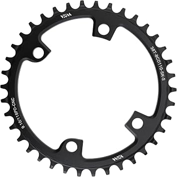 Chainring 110-BCD Chainring - 36T-44T Chainring Narrow Wide Single Chain Ring W/4 Bolt - 9/10/11 Speed Compatible - For Road/Mountain/BMX/MTB Bike(38T)
