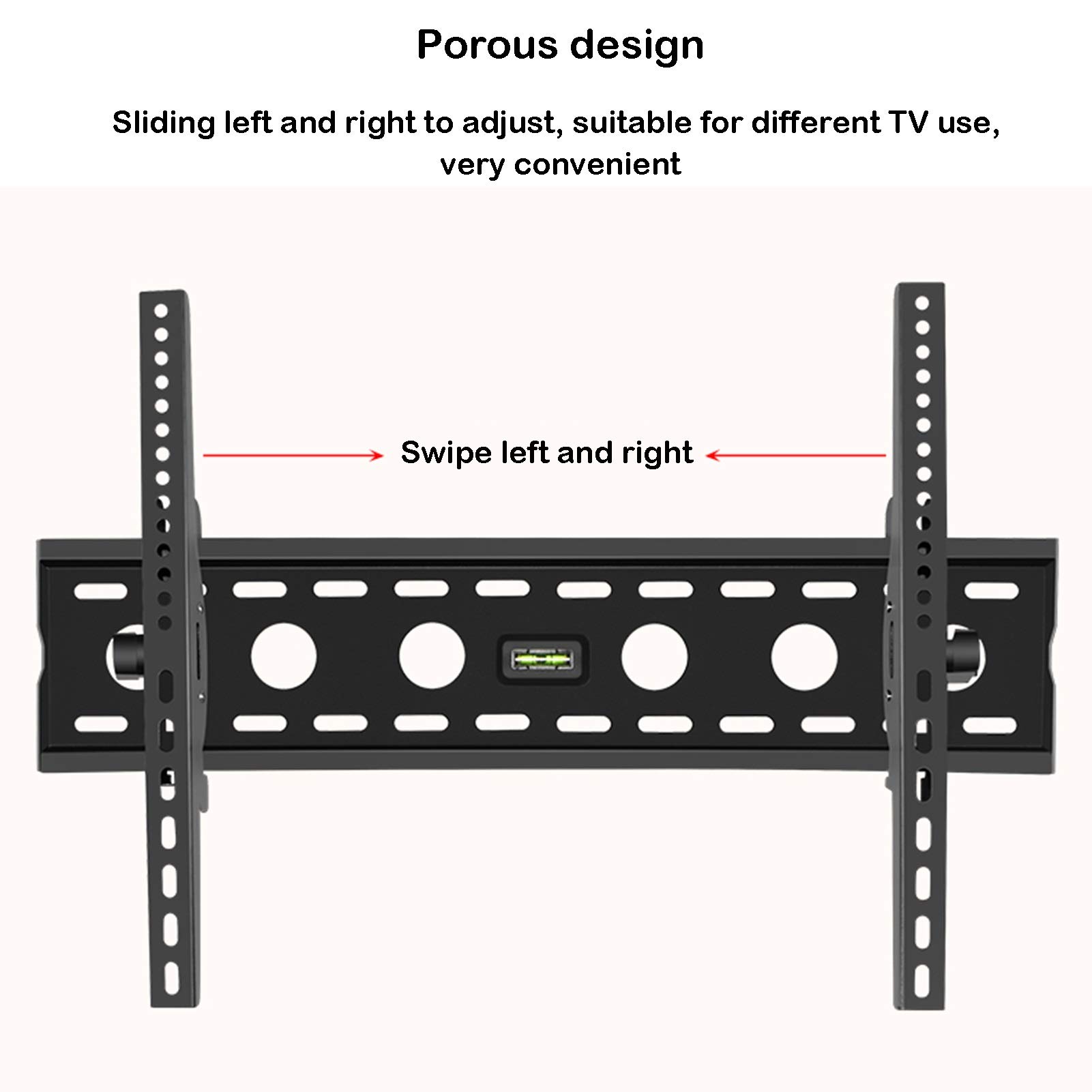 LIU- Soporte De Pared Inclinable for TV for La Mayoría De Televisores Curvos De Pantalla Plana De Plasma OLED LCD LED De 32-55 Pulgadas, VESA 400X400mm Soporta hasta 50 Kg
