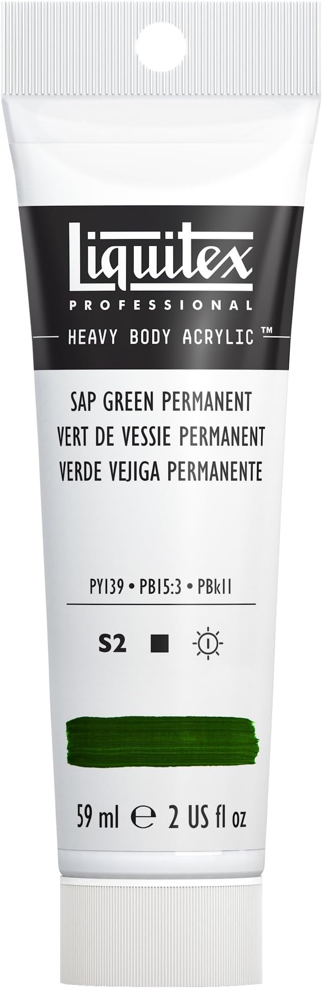 Liquitex 1045315 Professional Heavy Body Acrylic Paint 59 Ml Tube, Sap Green Permanent