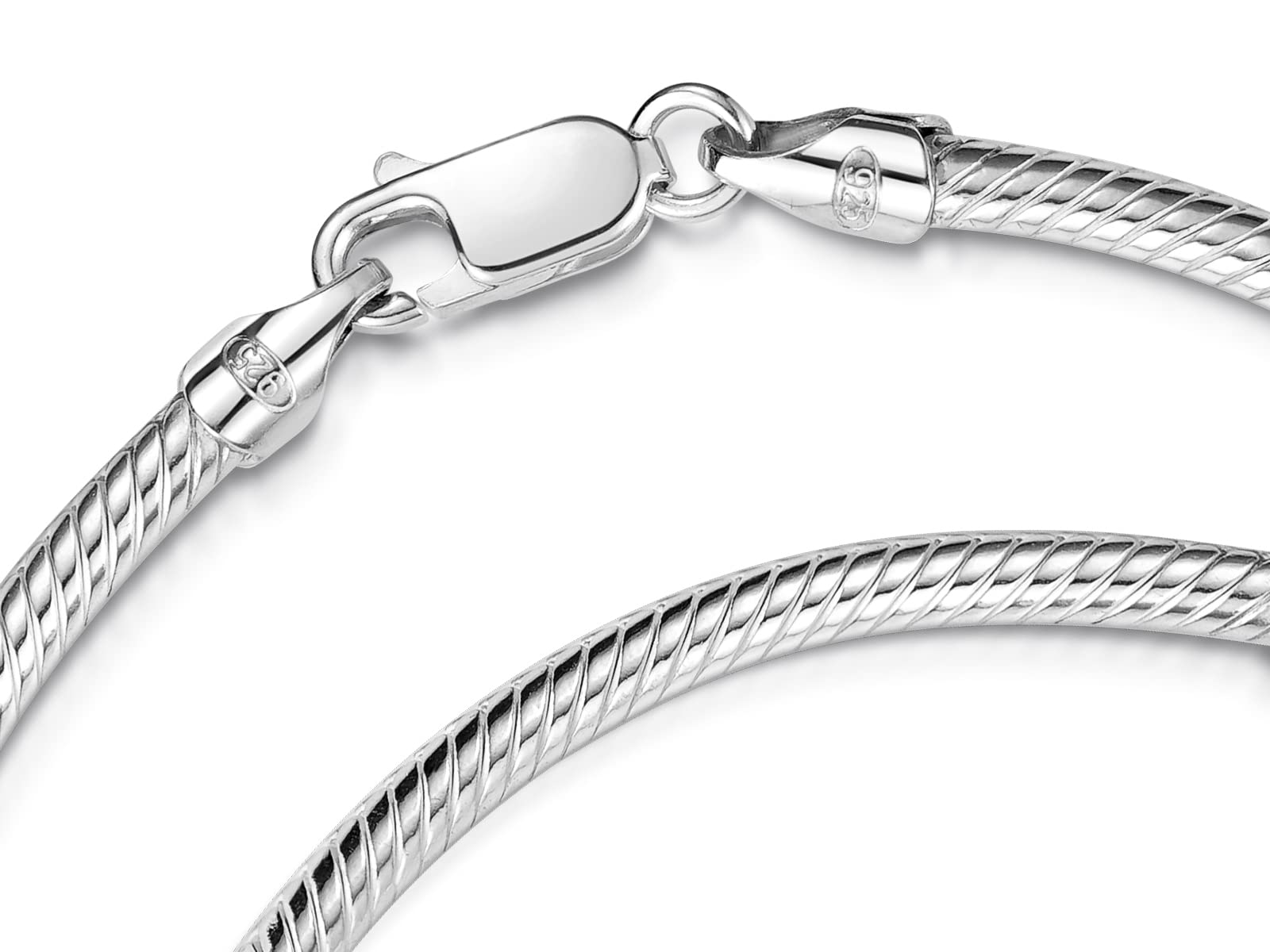 Schlangenkette Armband 3mm - 925 Silber - Länge 16-25cm