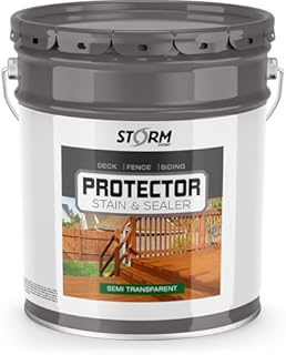 Storm Protector Penetrating Sealer & Stain Protector - Deck Protector, Fence Protector, Mahogany Stain, Redwood Stain, 5 Gallon (Cedartone)