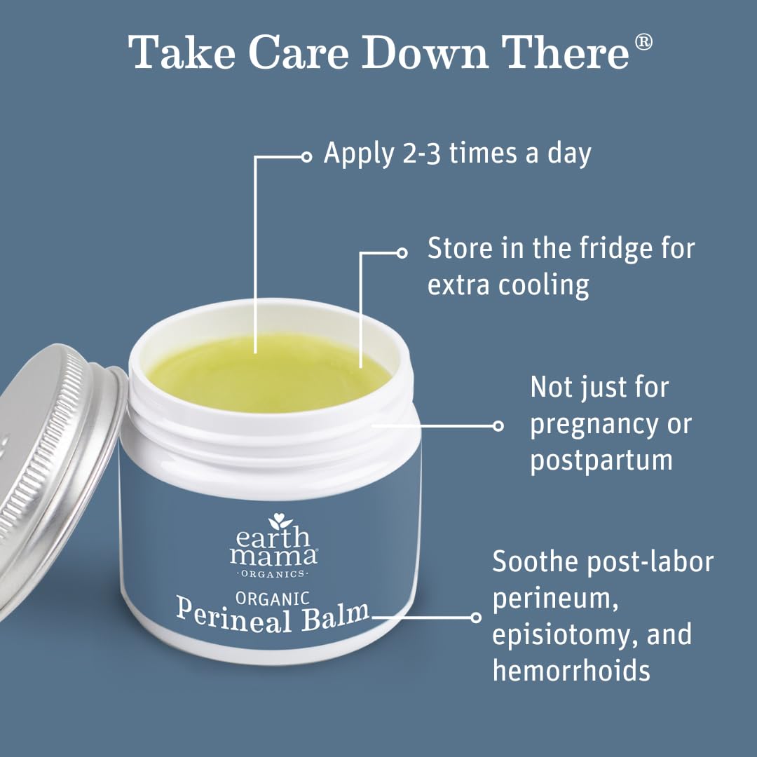 Organic Perineal Balm By Earth Mama Naturally Cooling Herbal Salve
