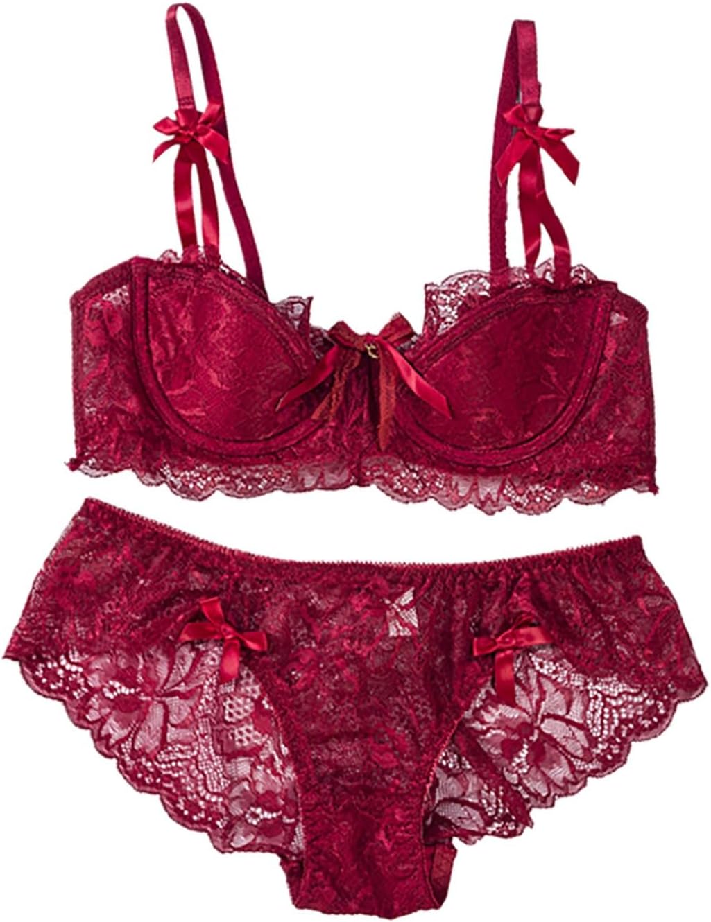 Size 38B Sexy Lingerie with Garter Belt And Stockings And Breathable Gathering Oversized Bra Set