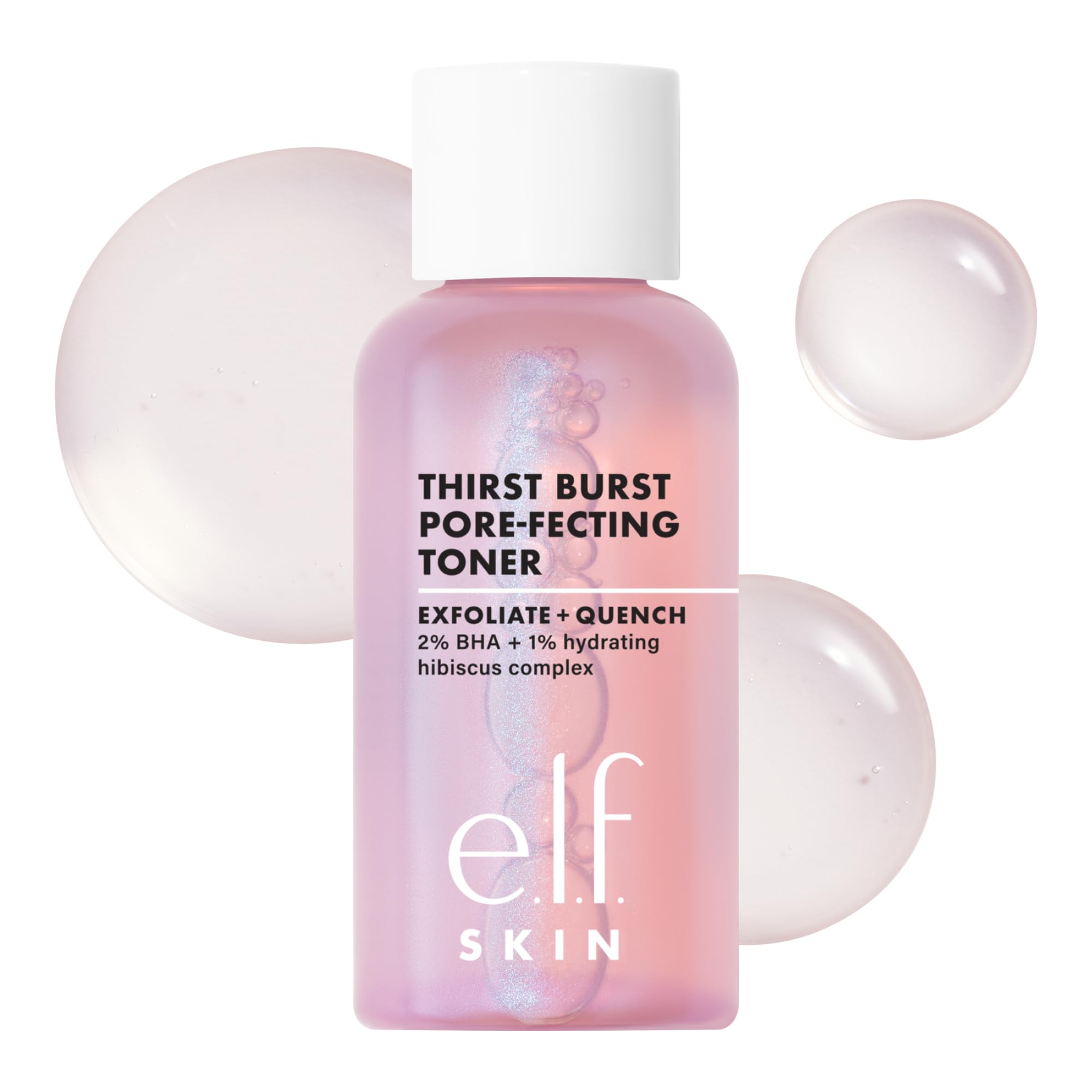 e.l.f. Thirst Burst Pore-fecting Toner Mini, Hydrating & Exfoliating for Face, Smooths, Plumps & Minimises Pores, Infused With Salicylic Acid, Vegan & Cruelty-Free
