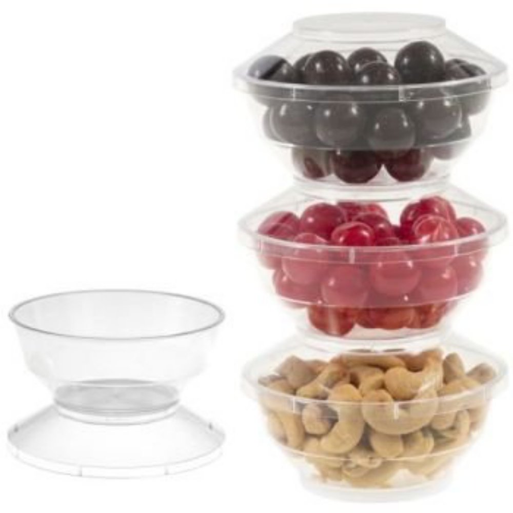 MiniWare Clear Plastic Party Cups with Lids - (Pack of 12) - Versatile Containers for Food, Drinks, and Snacks | Perfect for Night-In and Special Events