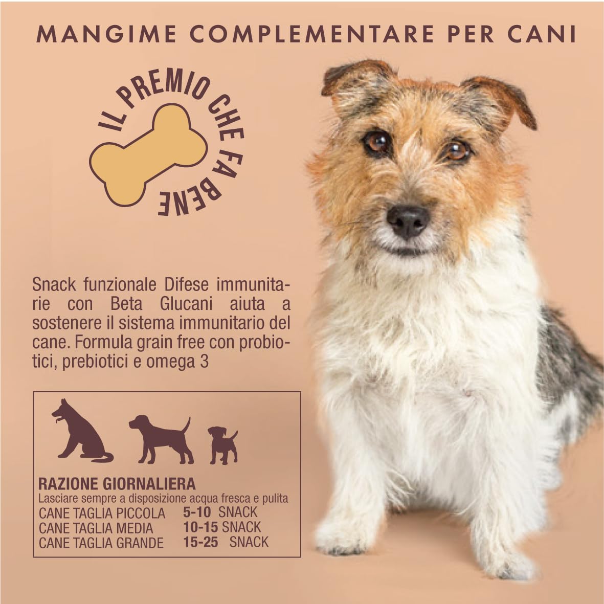 Marty & Co - Immunity Snack - Snack Funzionale per Rinforzare il Sistema Immunitario per Cane e Gatto - Con Beta Glucani, Omega 3, Prebiotici, Nucleotidi, Vitamine e Minerali - gr 80