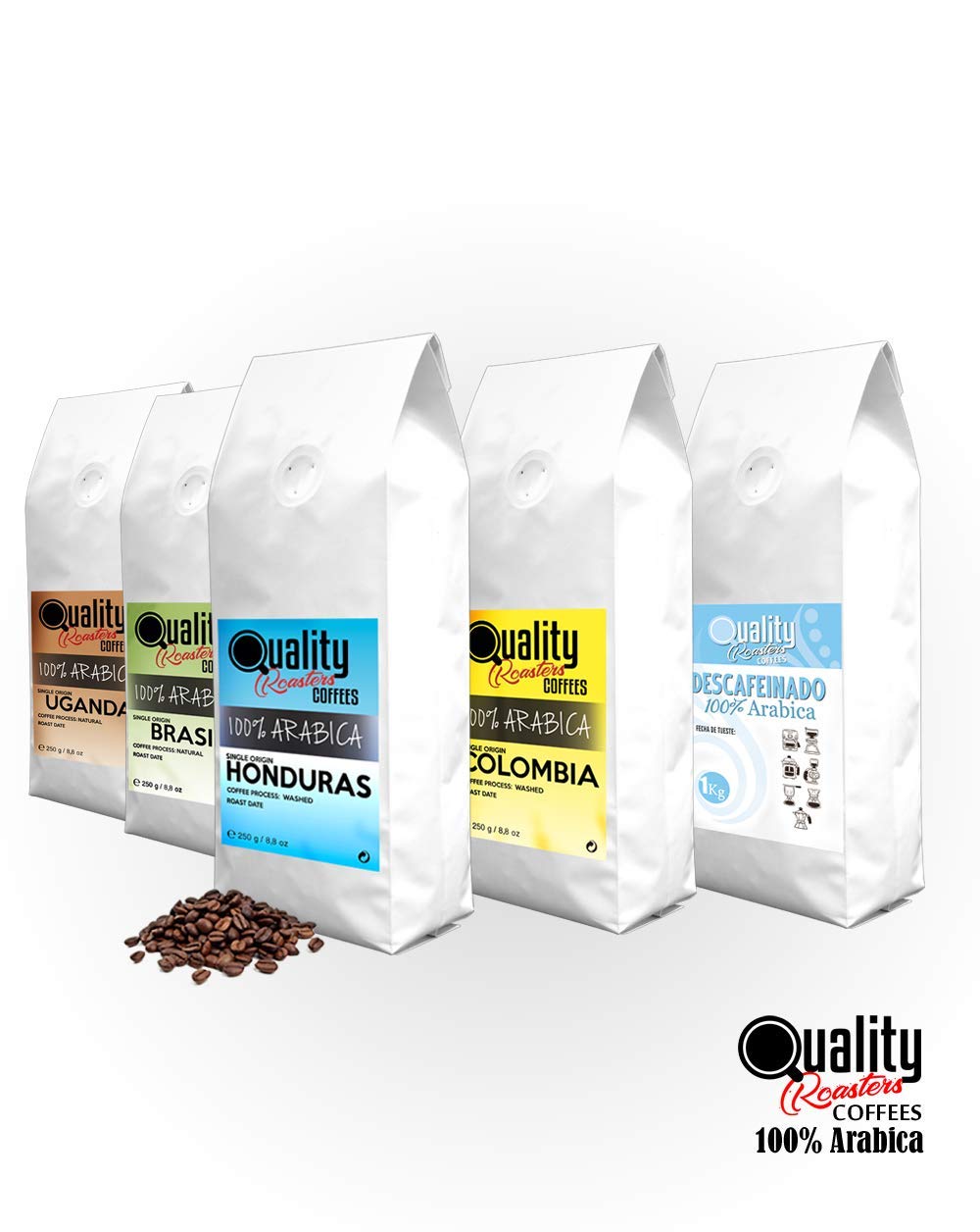 Café en grano natural. 100% Arabica. Origen único Honduras, 1kg. Tostado artesanal. Tueste medio.