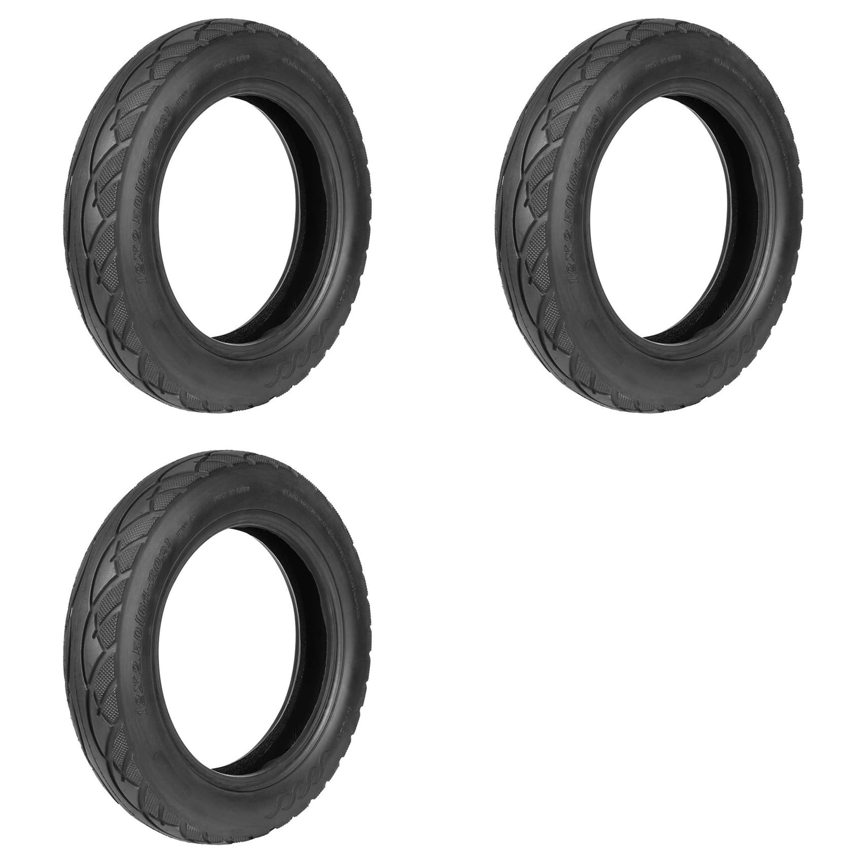 3szt. 12x2,50(64-203) Opona Szosowa Opona do Roweru Elektrycznego Rowerek Biegowy 12-Calowa Gruba Opona Szosowa