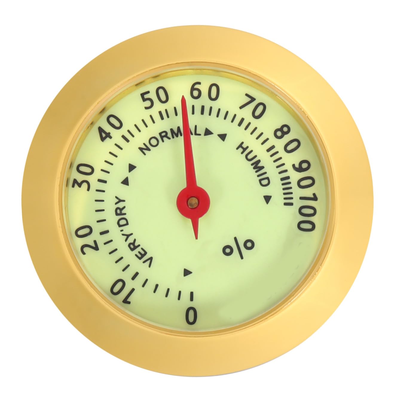 Mechanical Cigar Humidor Hygrometer for Cigar Boxes Analog Round Humidity Accurate Portable Moisture Gauge for Humidors and Guitar Cases