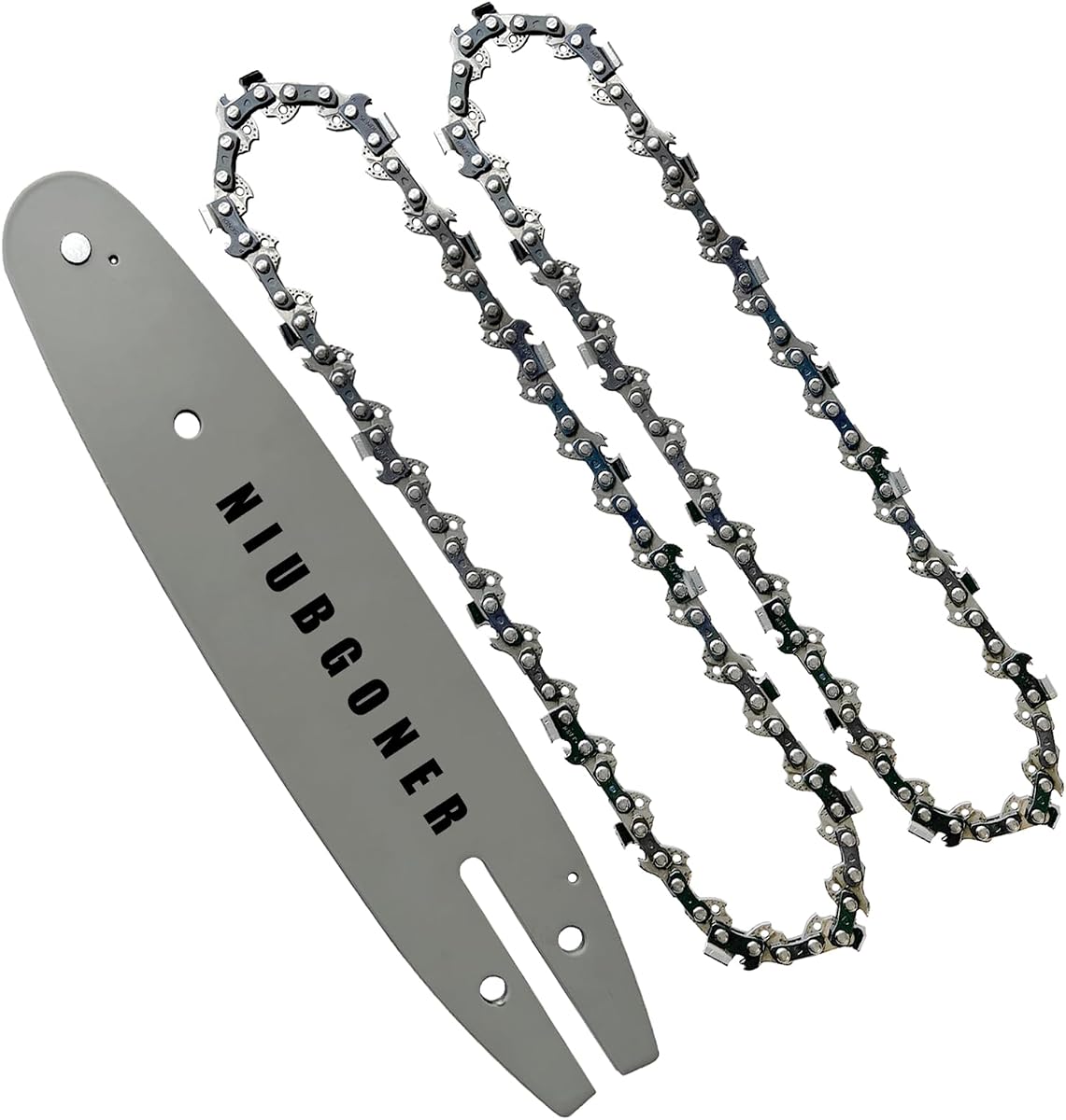 Combo de cadena y barra guía de motosierra de 8 pulgadas, accesorios de repuesto para sierra de pértiga para DEWALT DCPS620B, DCCS623B, DCCS623L1, DWO1DT608, para BLACK+DECKER LPP120B, para RYOBI P436, P4360BTL, P20310 (barra+2 cadenas)