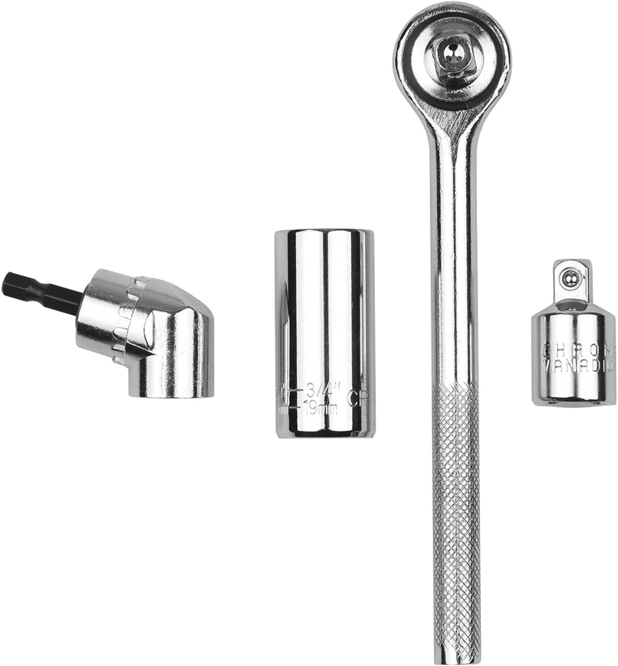 MSEURO Universal Socket Wrench Set 4 Pcs Bushing Ratchet