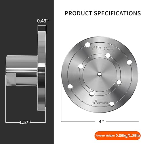 Miniatura 7 de HAowosi Placa frontal de torno de madera de acero de 4 pulgadas, placa frontal para torno de madera, placa frontal de torno apta para husillo de 1