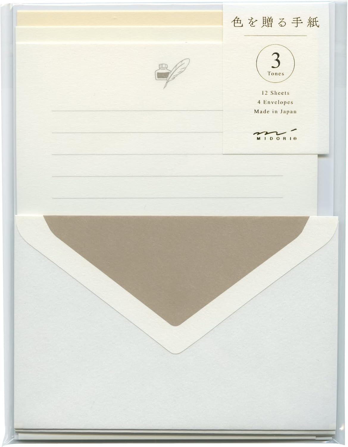 Midori 86914006 Letter Set, White