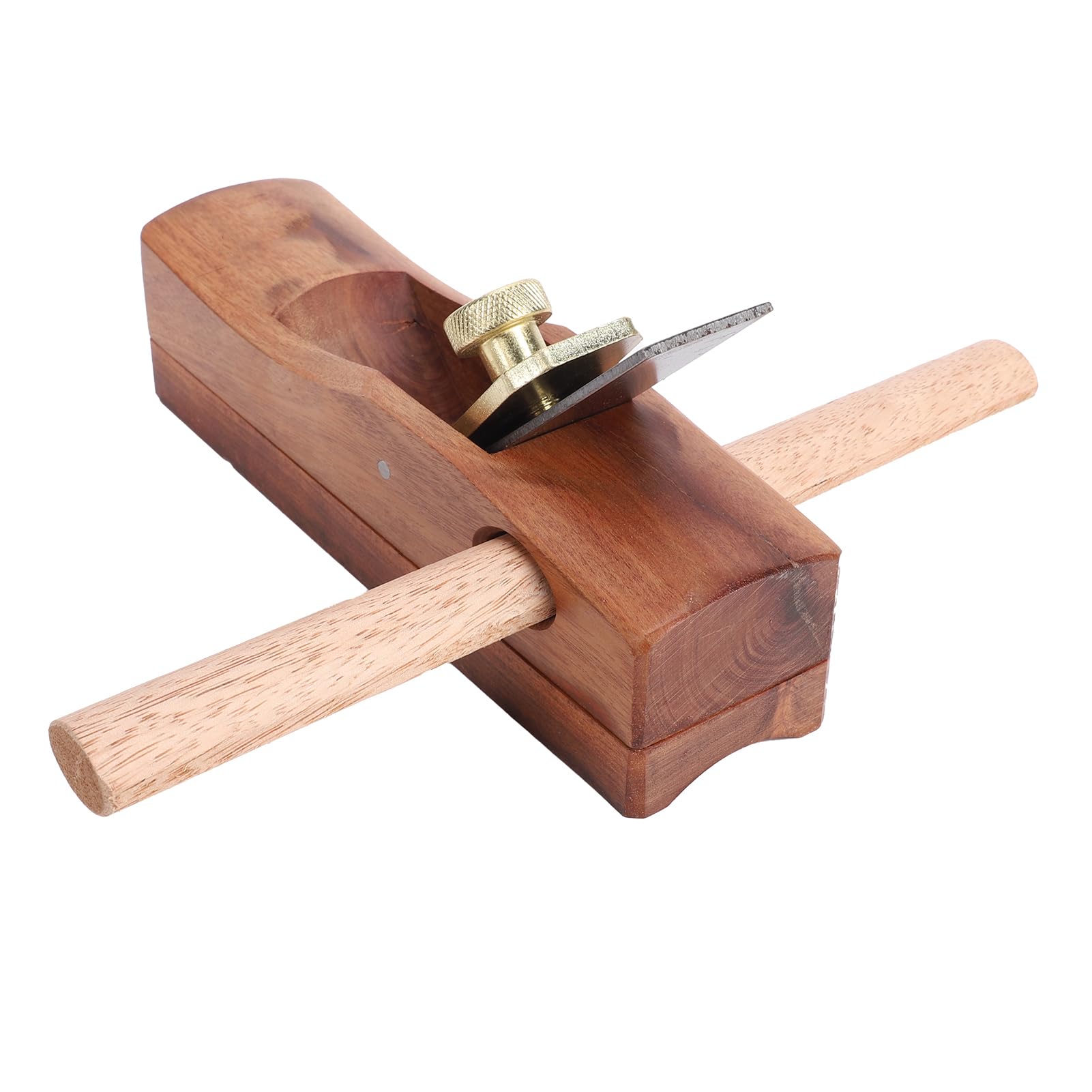 Jeffergarden Pialla in Legno, Pialla a Mano in Palissandro Rosso per | Lama in Acciaio per Utensili, Leggera per Progetti Artigianali, Base Piatta Lucidata, Uso per Scanalatura e Modellatura