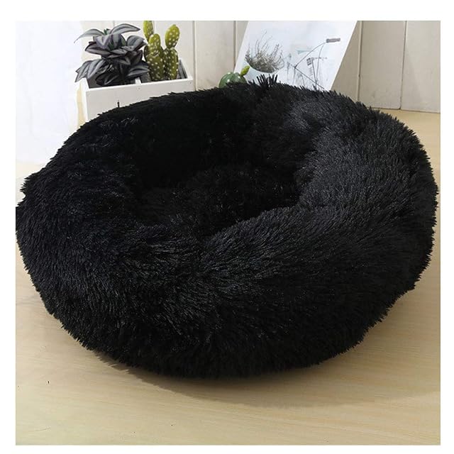 YAOTT Cama de Felpa para Perros y Gatos Cama Calmante Mascota Redonda Suave Sofa para Cachorros Cojín Lavable…