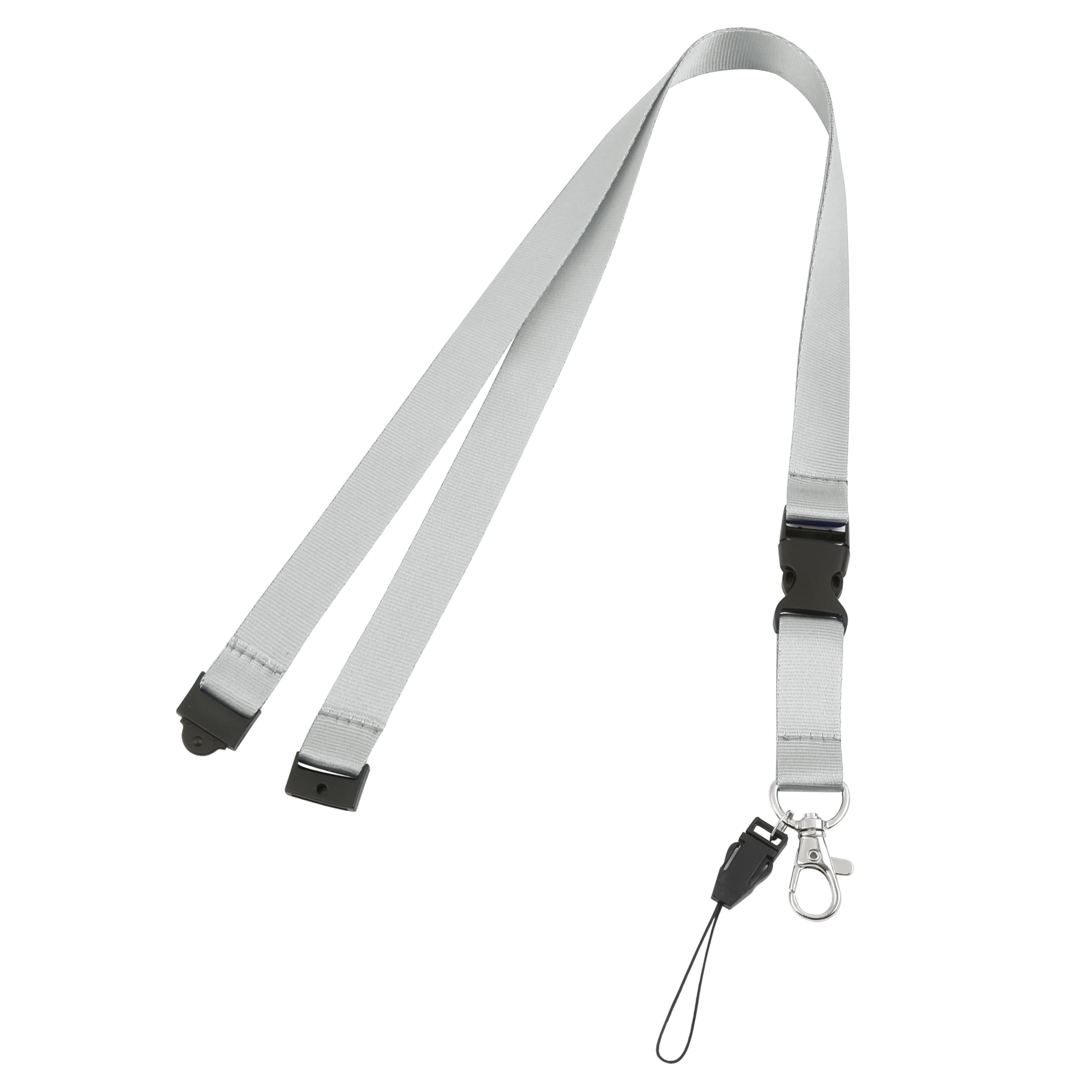Licqic Silver: 1 Pcs 1 Pcs Neck Lanyard Strap, Lanyards For Neck With Safety Breakaway, For Holding A Id Card, Pass Card Badge, Keys Or Cell Mobile Phone (Silver)