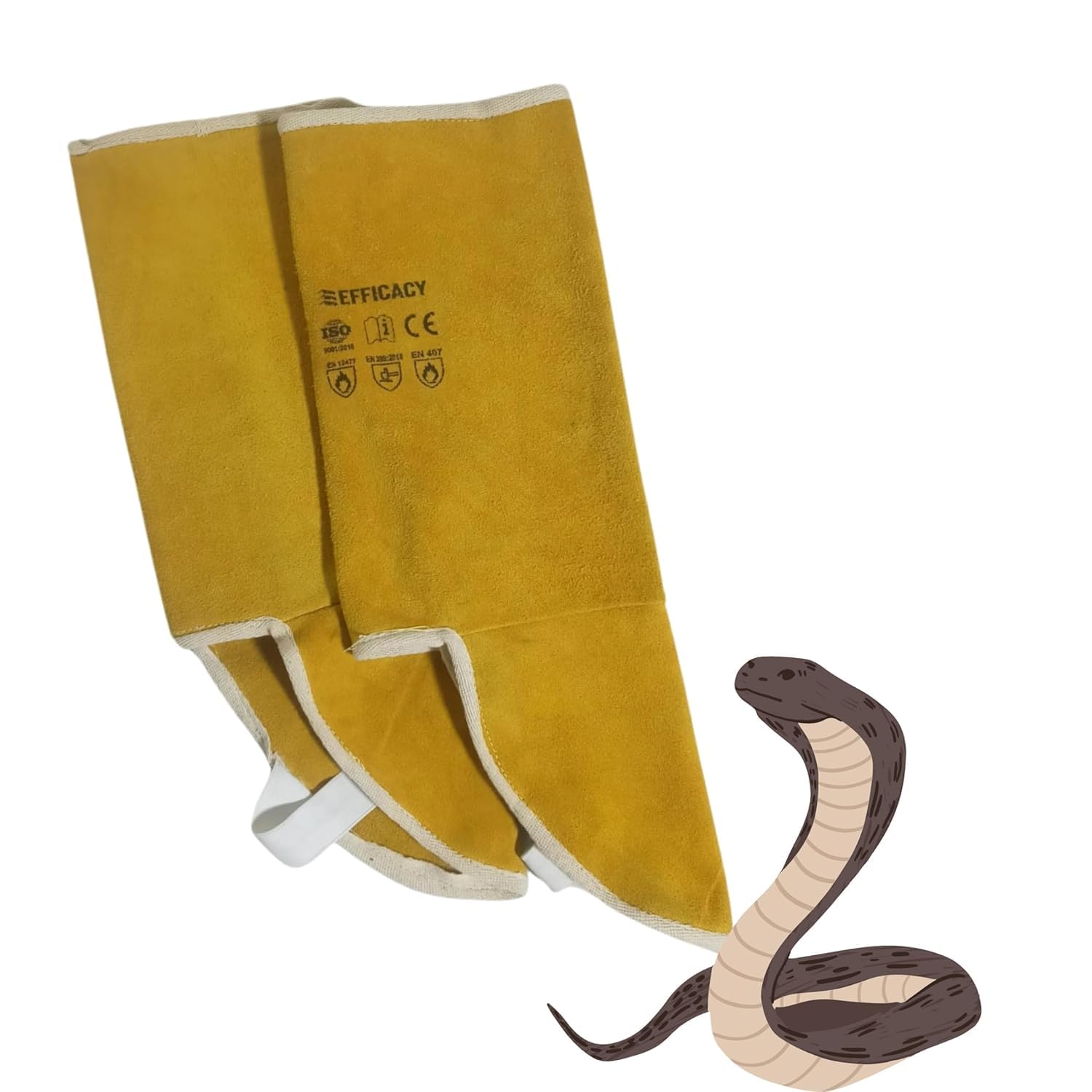 Efficacy Boot Safety Cover Valcro Type Abrasion Resistant Welding Spats | Welding Safety Boot Over| Welding Foot Protector Tools | Heat Insulation Cover | Leather Welding Spats - 1Pc-image-6