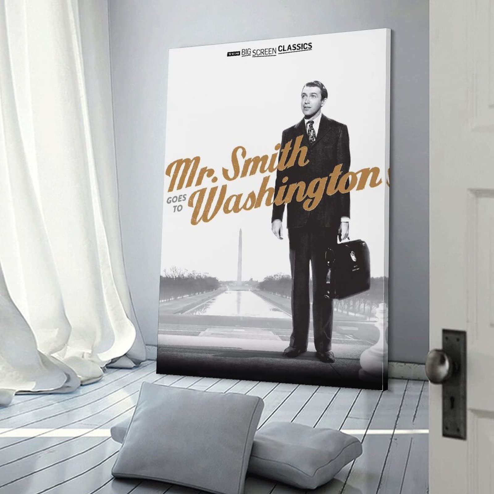 Poster vintage con film commedia classica di Mr Smith Goes To Washington, stampa artistica da parete e da parete moderna per la camera da letto, 50 x 75 cm