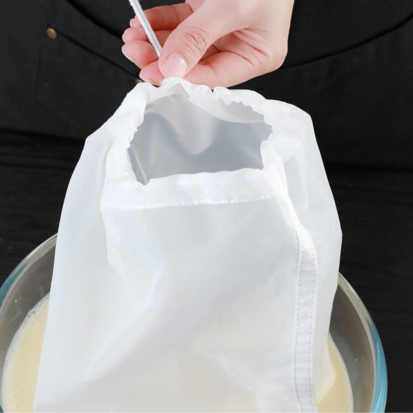Filtre à Lait de Soja Sac à Lait de Noix Filtre à Yaourt Filet de Cuisine Réutilisable Sacs de Filtre en Nylon Passoire L Filtre à Lait de Soja Sac à Lait de Noix Filtre à Yaourt Filet de Cuisine Réutilisable Sacs de Filtre en Nylon Passoire L