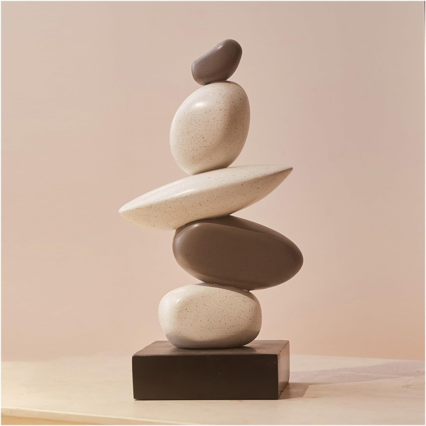 Modern Abstract Decorative Sculpture White and Grey Art Statue for Decoration Home Shelf Bedroom Statues and Sculptures Resin White