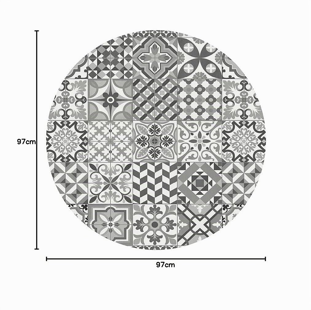 Vilber, Tapis Vinyle Rond Toledo Color 05 Diamètre 97 cm