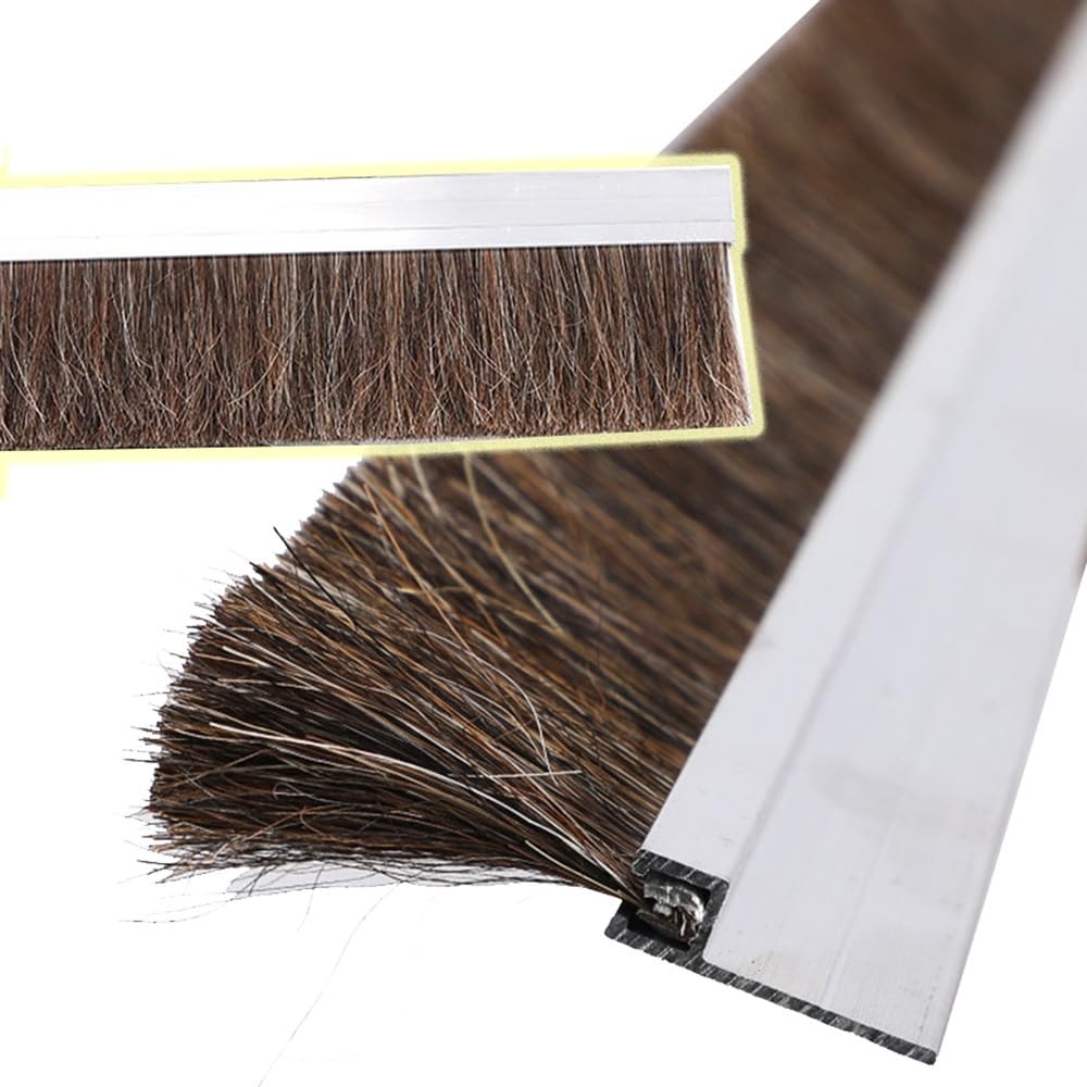 Aluminiowa listwa uszczelniająca do drzwi 99 cm, chroniąca przed kurzem i hałasem, izoluje ciepłe/zimne powietrze 99 cm dł. x 1 cm wys. dla lepszej ochrony
